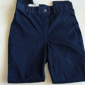 Time and Tru high rise stretch fitted jeggings navy blue Small (4-6)